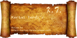 Kertai Teréz névjegykártya